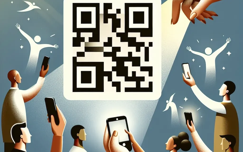 "QR code displayed on a smartphone screen, linking to social media profiles, illustrating effective strategies to enhance social media growth through QR code integration."
