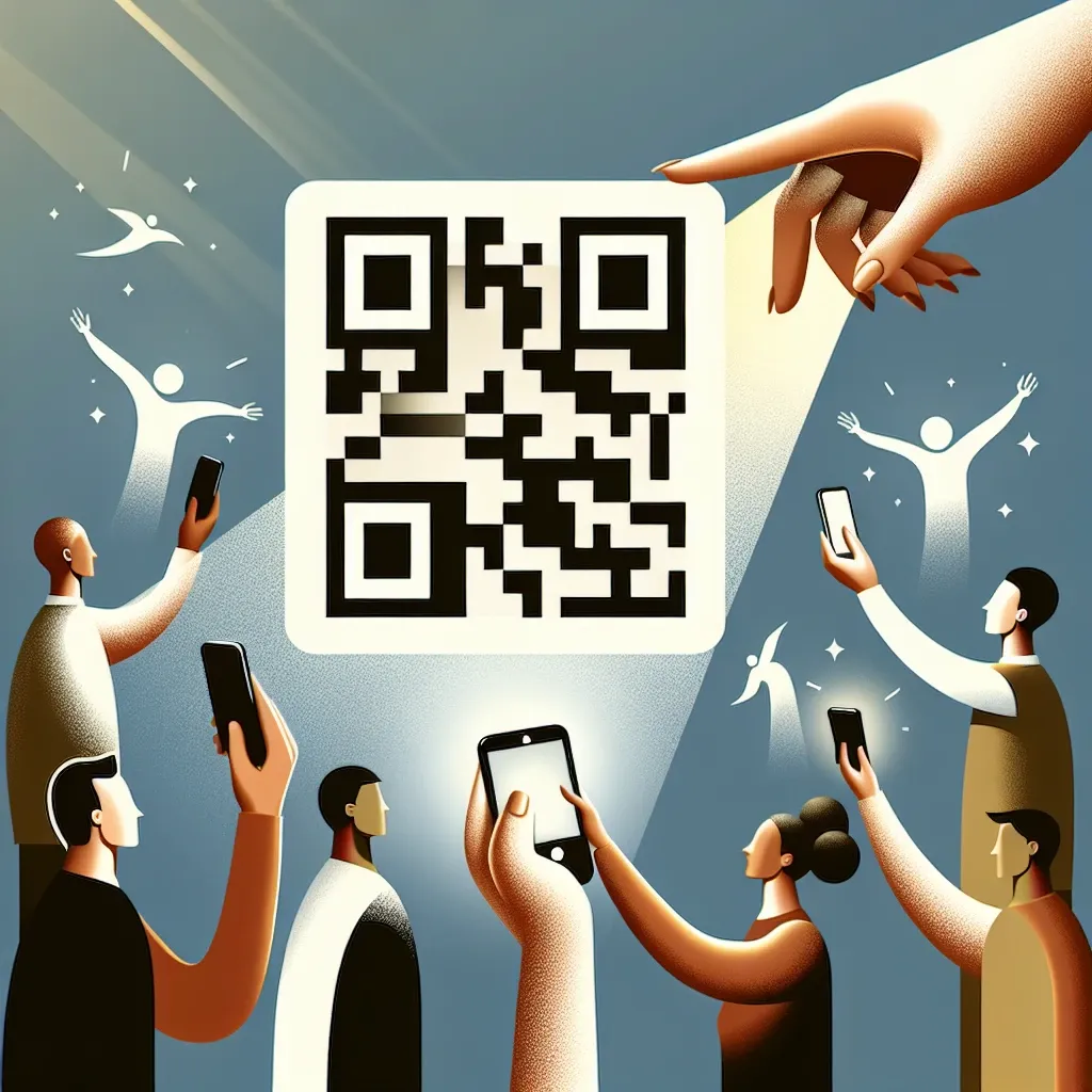 "QR code displayed on a smartphone screen, linking to social media profiles, illustrating effective strategies to enhance social media growth through QR code integration."