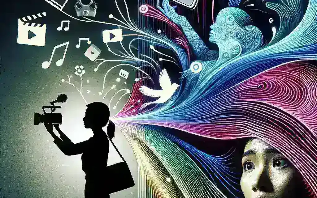 "Engaging TikTok creator showcasing innovative short video techniques, highlighting the impact of short-form content on social media engagement in the digital age."